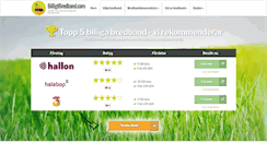Desktop Screenshot of billigtbredband.com