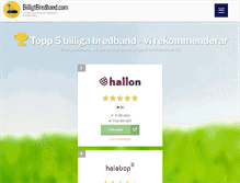 Tablet Screenshot of billigtbredband.com